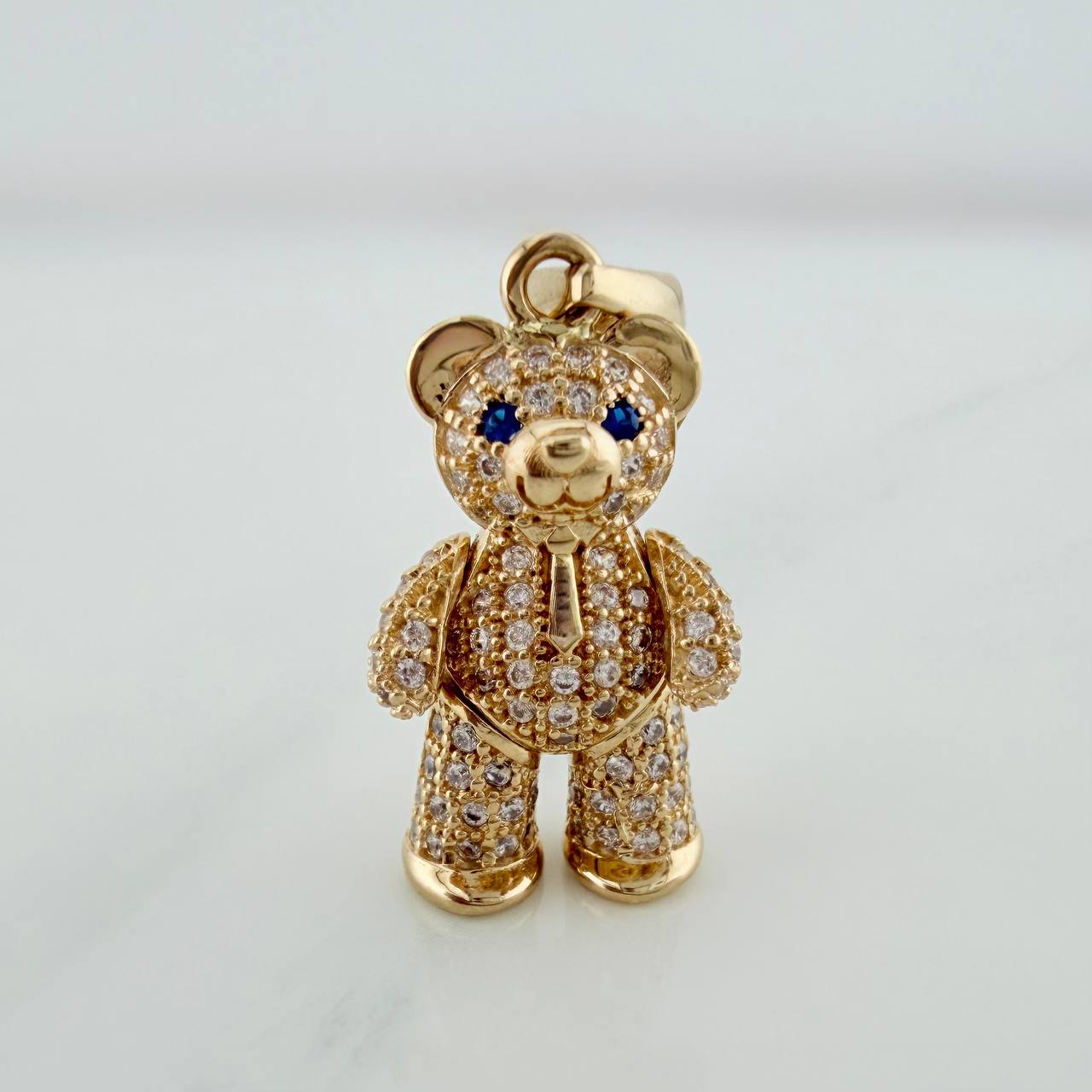 Dije Oso Articulado Corbata 4.75 g / 1 in Oro Amarillo 18K