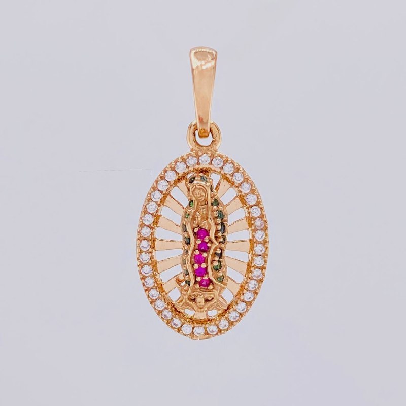 Dije Virgen De Guadalupe 2.4g / 1 in Oro Rosa 18K