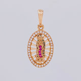 Dije Virgen De Guadalupe 2.4g / 1 in Oro Rosa 18K