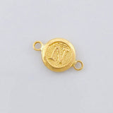 Charm Circle Letter N 0.4g / 1/2 in 18K Yellow Gold