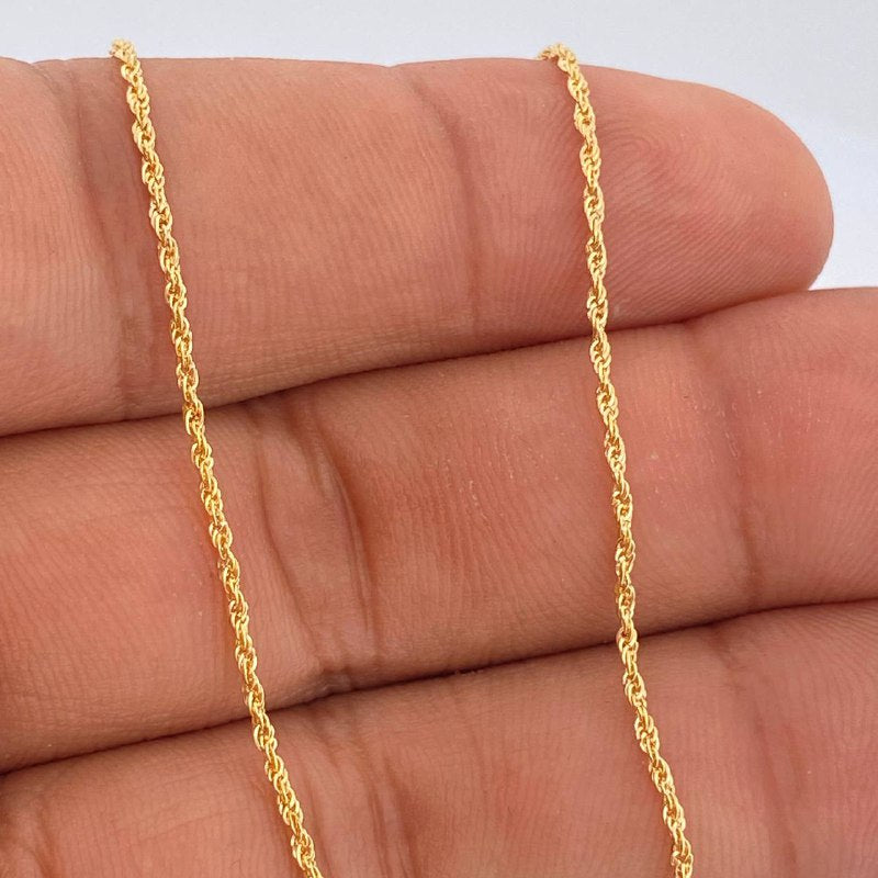 Rope Chain 1.1gr / 23 1/2 in / 18K Gold +3 +