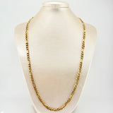 Cadena Figaro 17.45gr / 25 1/2 in / 5.6mm Oro Amarillo +1 18K ©