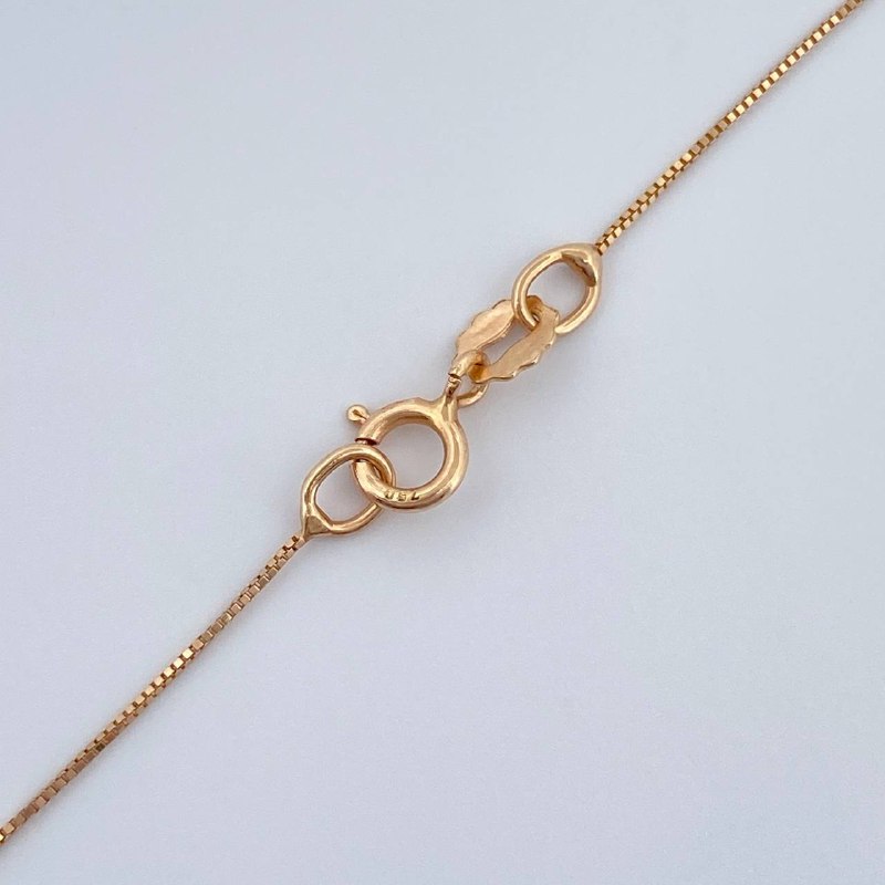 Set Cadena y Dije Veneciana + Cruz Cristo 1.5gr / Oro Rosa 18K (Oferta) $