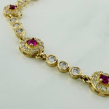 Pulso Tennis Halo 10 g / 7 in Oro Amarillo 18K