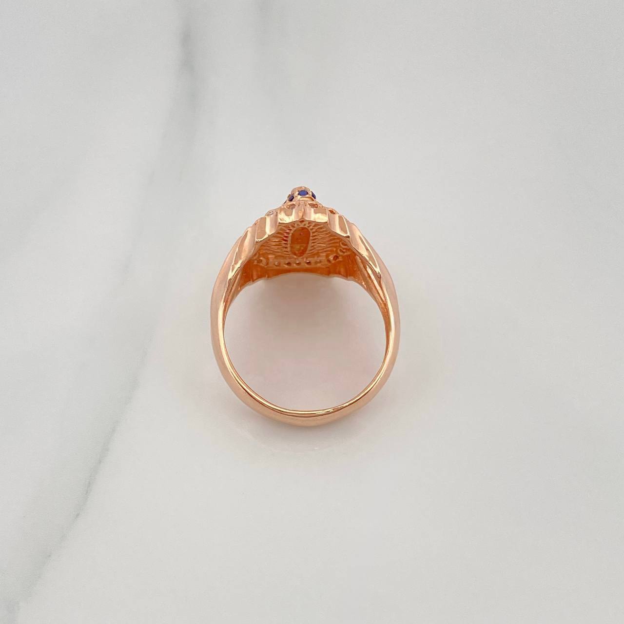 Our Lady of Guadalupe Ring 6.4 g / T7 1/2 18K Rose Gold