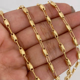 Rustic Paris Chain 10.45 g / 23 1/2 in / 3.5 mm 18K Yellow Gold