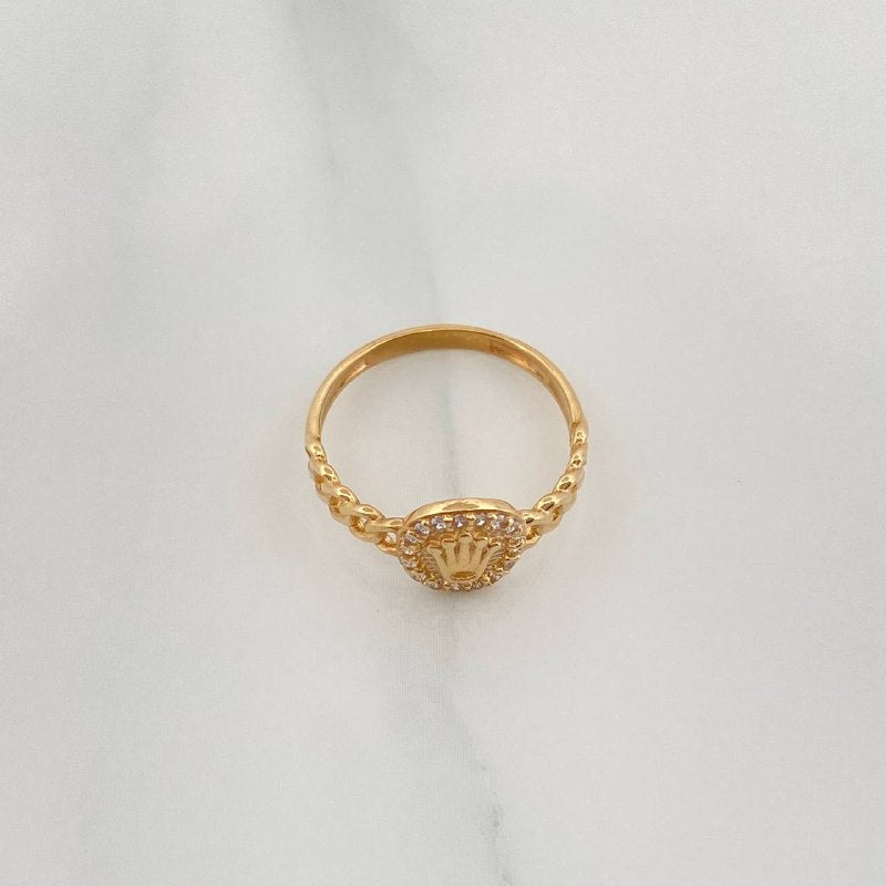 Cuban Crown Ring 1.9 g / T5 3/4 Yellow Gold 18K
