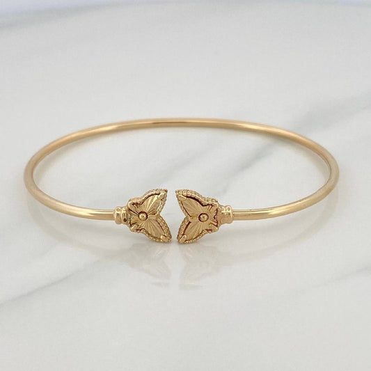 Pulso Aro Mariposa Diamantado 3.55 g / 6 1/2 in / 1.6 mm Oro Amarillo 18K