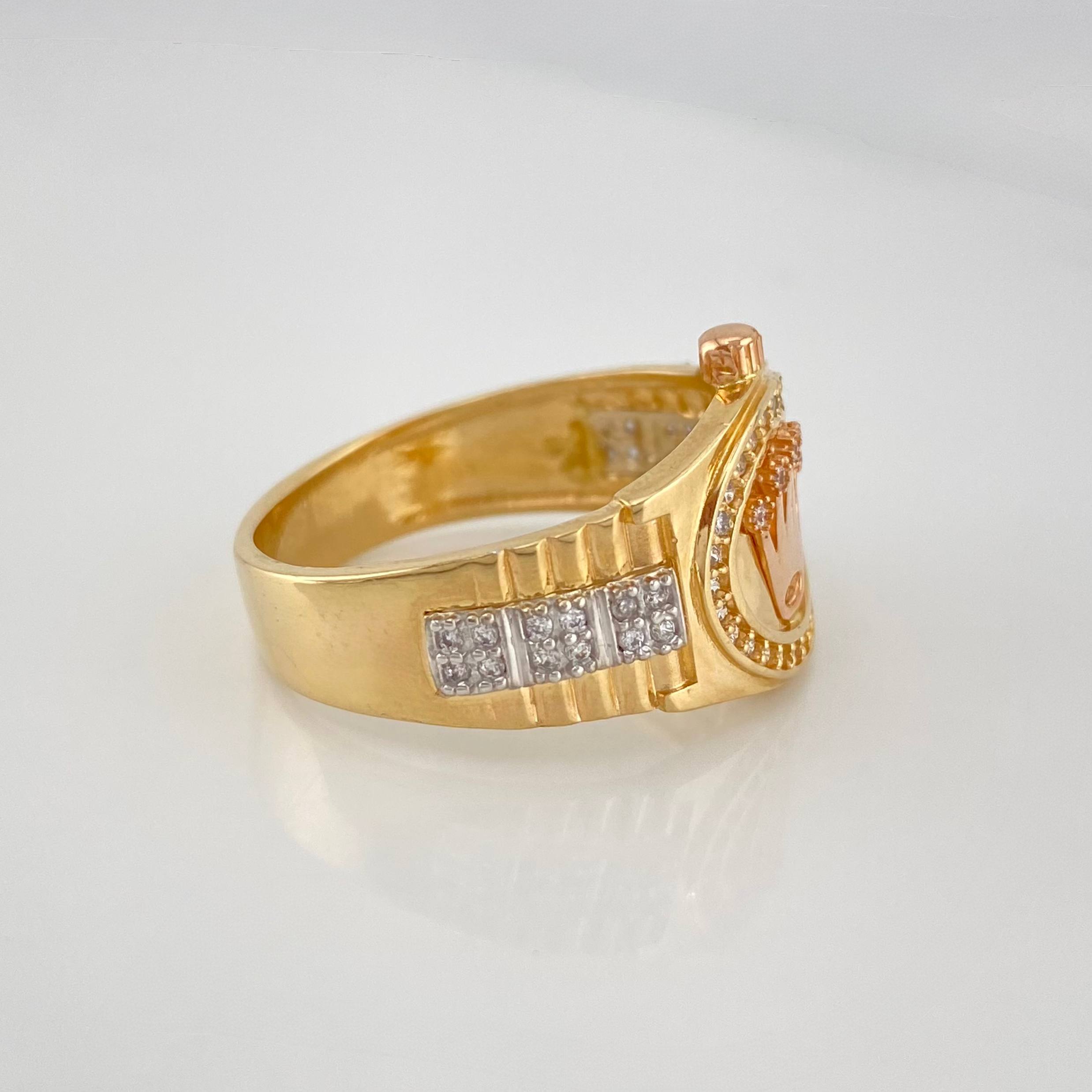 Ring Correa Crown 6.45 g / T9 1/2 Three Golds 18K