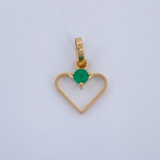 Heart Silhouette Pendant 0.35gr / 0.5in / 18K Gold +0$