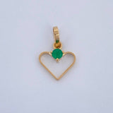 Heart Silhouette Pendant 0.35gr / 0.5in / 18K Gold +0$