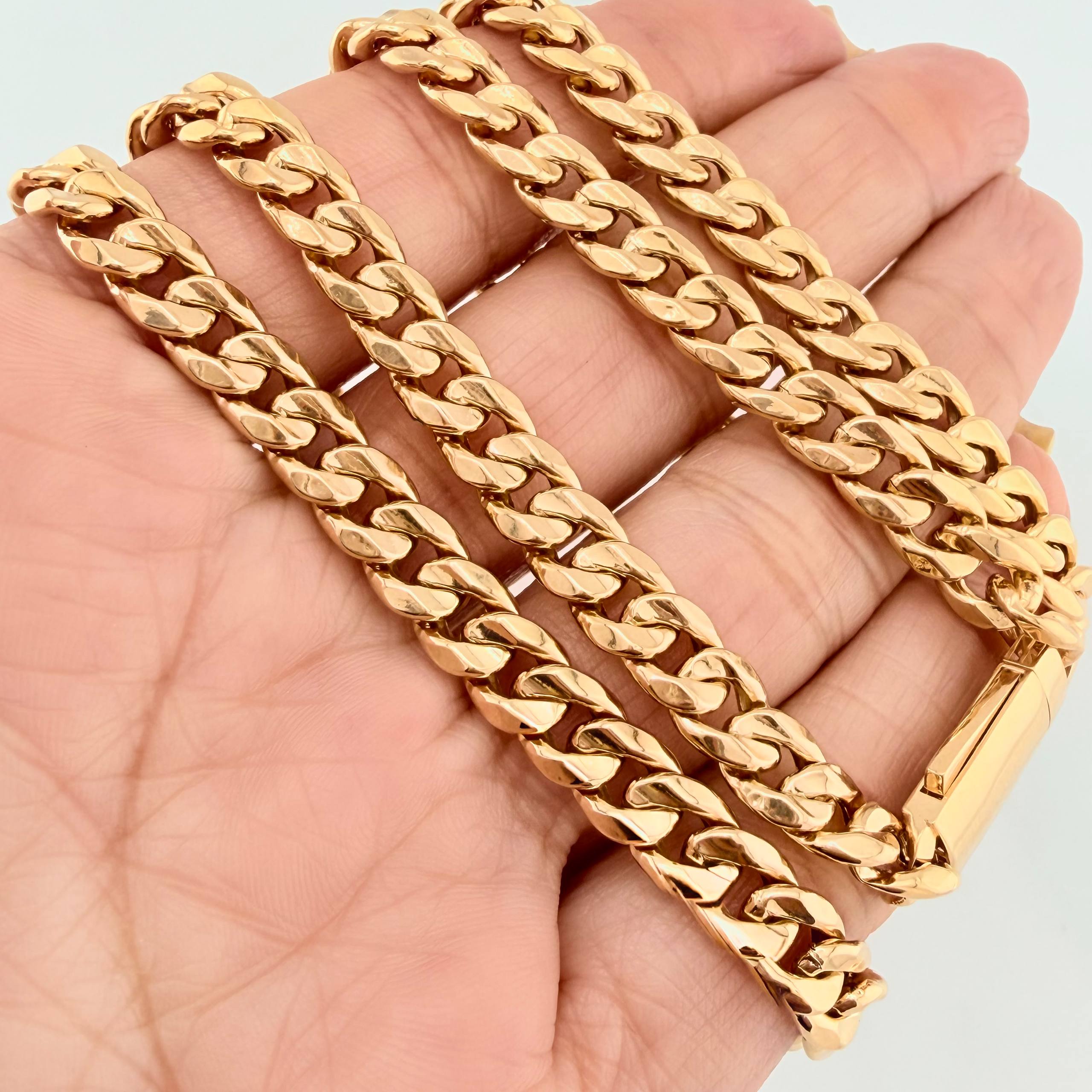 Cadena Cubana 13.65 g / 24 1/4 in / 6.6 mm Oro Amarillo 18K