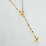 Miraculous Virgin Rosary 8.1 g / 23 1/2 in / 3 mm 18K Yellow Gold