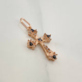 Dije Cruz 1.25gr / 1 in / Oro Rosa 18K &