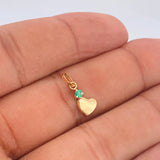 Dije Figura Corazon Plano 0.35gr / 1/2 in / Oro Amarillo 18K $