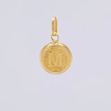 Pendant Circle Letter M 0.4g / 3/4 in Yellow Gold 18K