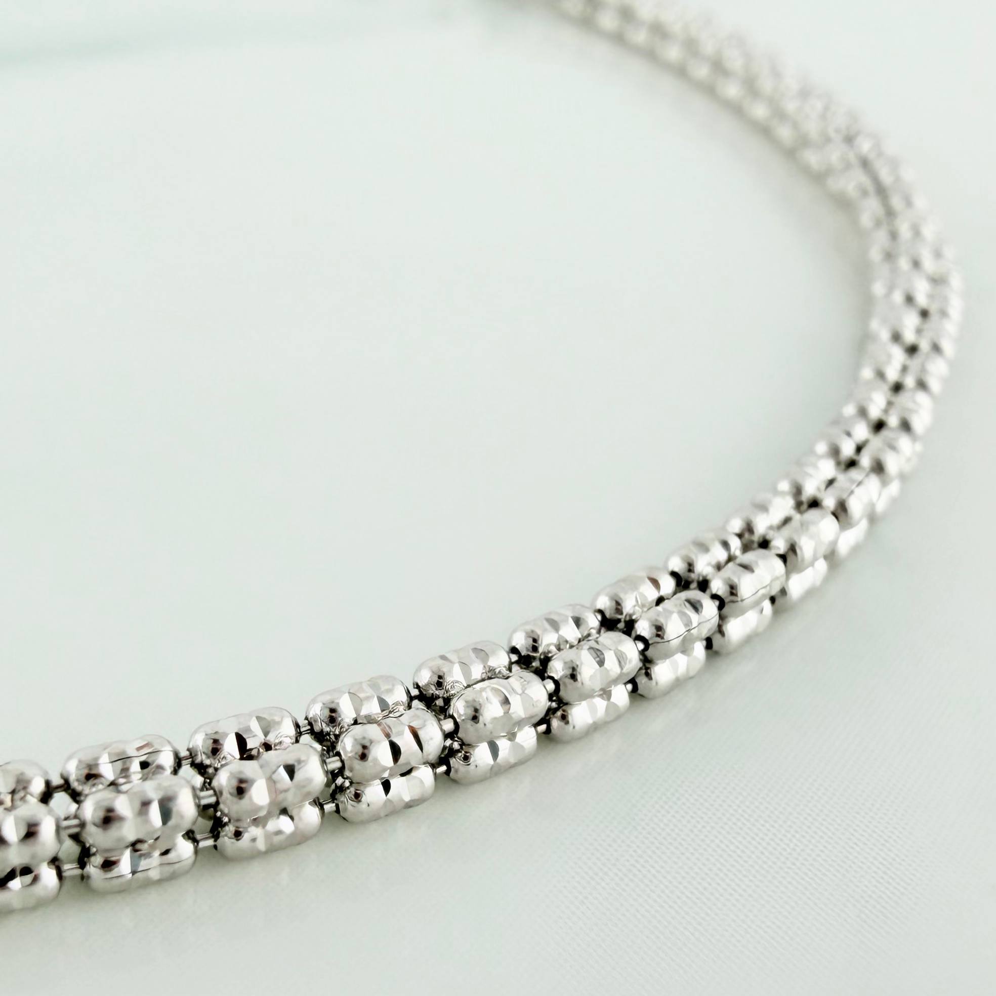 Pulso Ice 7.6 g / 8 1/2 in / 3 mm Oro Blanco 18K