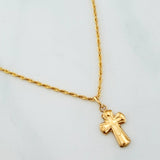 Rope Chain Set + Templar Cross Pendant / 1.35 gr / 17 3/4 in 18K Yellow Gold