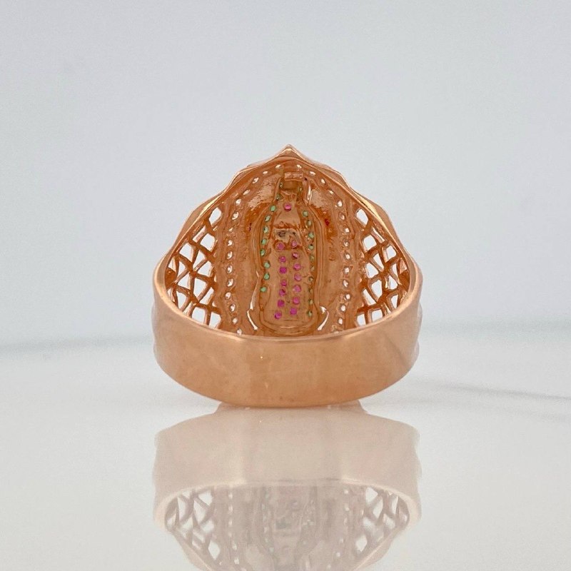 Anillo Virgen De Guadalupe 8.4 g / T12 1/2 Oro Rosa 18K