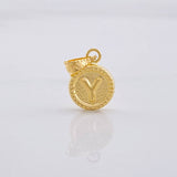 Dije Circulo Letra Y 0.4g / 1/2 in Oro Amarillo 18K