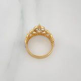 Ring 15´S Crown 2 g / T4 1/4 Two Yellow White Gold 18K