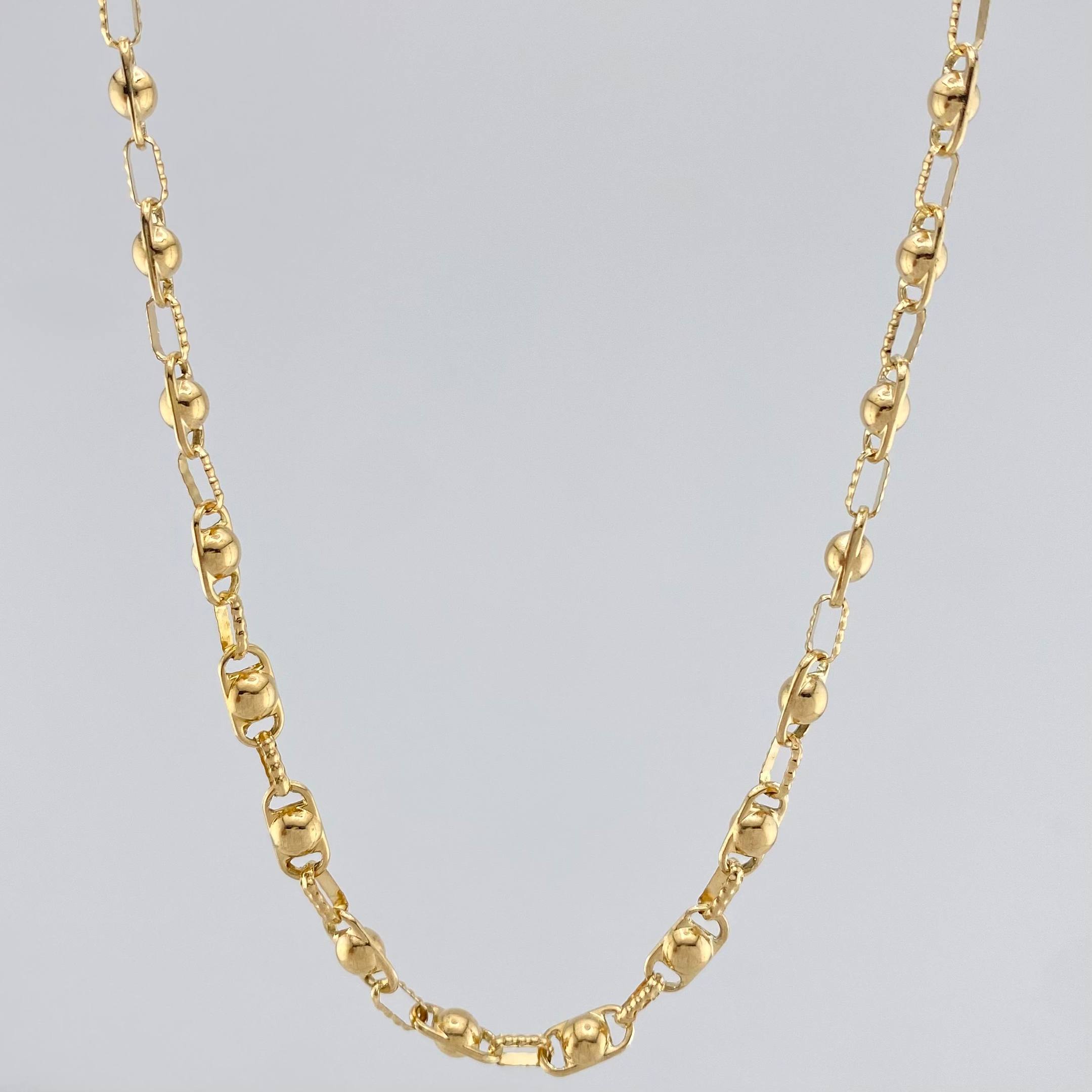 Rustic Bubble Chain 15.1 g / 24 3/4 in / 4.5 mm 18K Yellow Gold