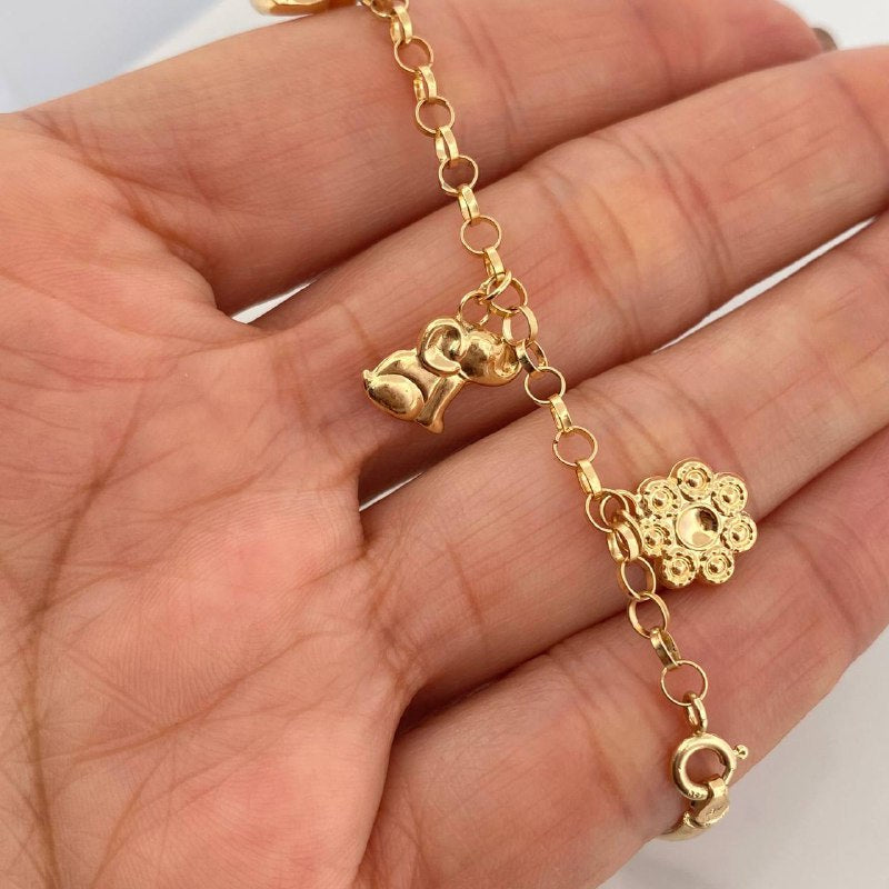 Pulso Charms 5.95 g / 6 3/4 in / 3.21 mm Oro Amarillo 18K