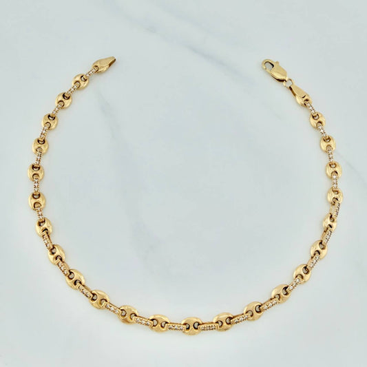 Tobillera GC 7.8gr / 10 in / Oro Amarillo 18K %