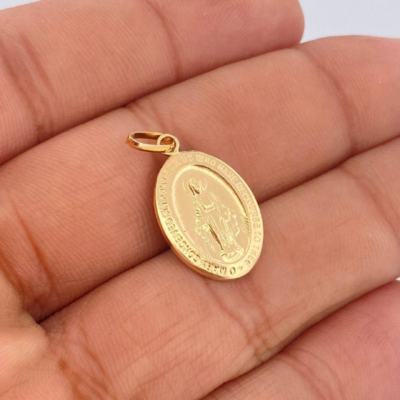 Pendant Virgin Milagrosa 0.85gr / 2.5cm / 18K Yellow Gold &