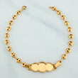 Bracelet Baby Gc Cloud Plate 1.55 g / 5 in / 3.3 mm Yellow Gold 18K