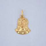 Pendant Christ Face 0.75gr / 2.2cm / 18K Yellow Gold &