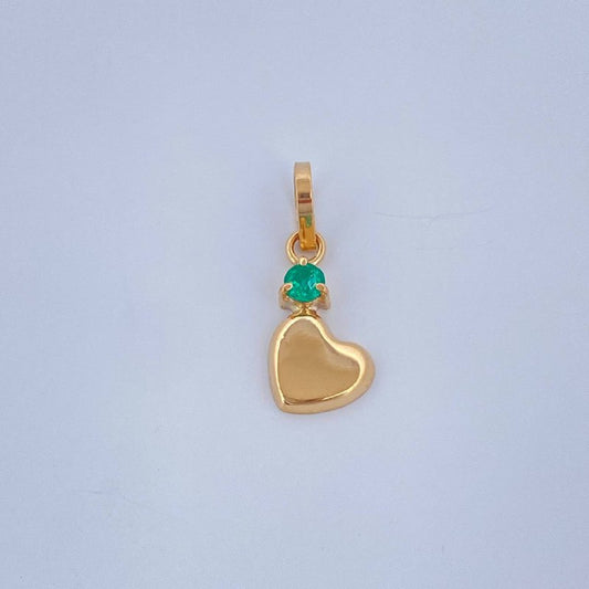 Dije Figura Corazon Plano 0.35gr / 1/2 in / Oro Amarillo 18K $