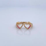 Anillo Corazones Juntos 2.5gr / T7 / Oro 18K &