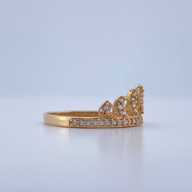 Tiara Ring 1.6gr / Size 7 1/2 / 18K Yellow Gold &