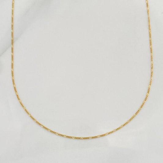 Figaro Chain Diamond Cut 1.15 g / 17 3/4 in / 0.9 mm 18K Yellow Gold