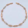 Rustic Rectangular Link Anklet 6.05gr / 10.3in / 18K Gold $