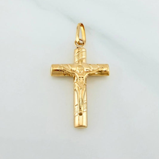 Dije Cruz Cristo 1.25 g / 1 1/4 in Oro Amarillo 18K