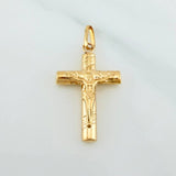 Pendant Cross Christ 1.25 g / 1 1/4 in 18K Yellow Gold