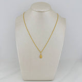 Set Cadena Lazo + Dije Virgen De Guadalupe / 1,2 gr / 17 3/4 in Oro Amarillo 18K