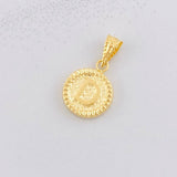 Dije Circulo Letra D 0.6g / 3/4 in Oro Amarillo 18K