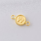 Herraje Circulo Letra W 0.45g / 1/2 in Oro Amarillo 18K