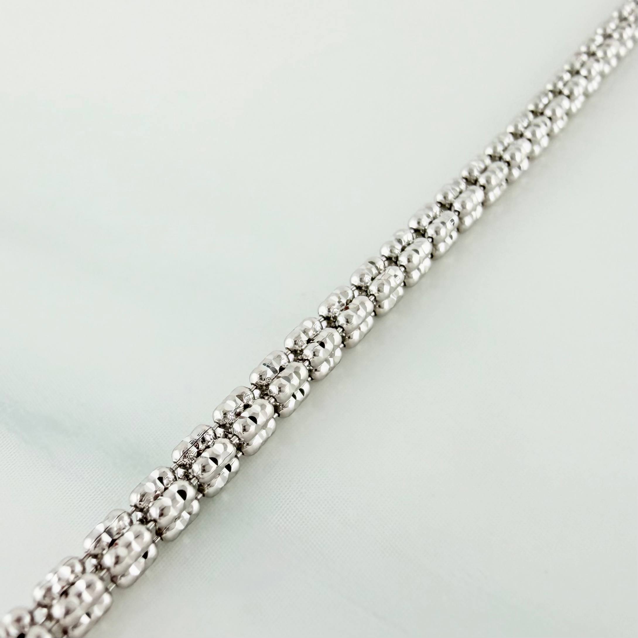 Pulso Ice 7.6 g / 8 1/2 in / 3 mm Oro Blanco 18K