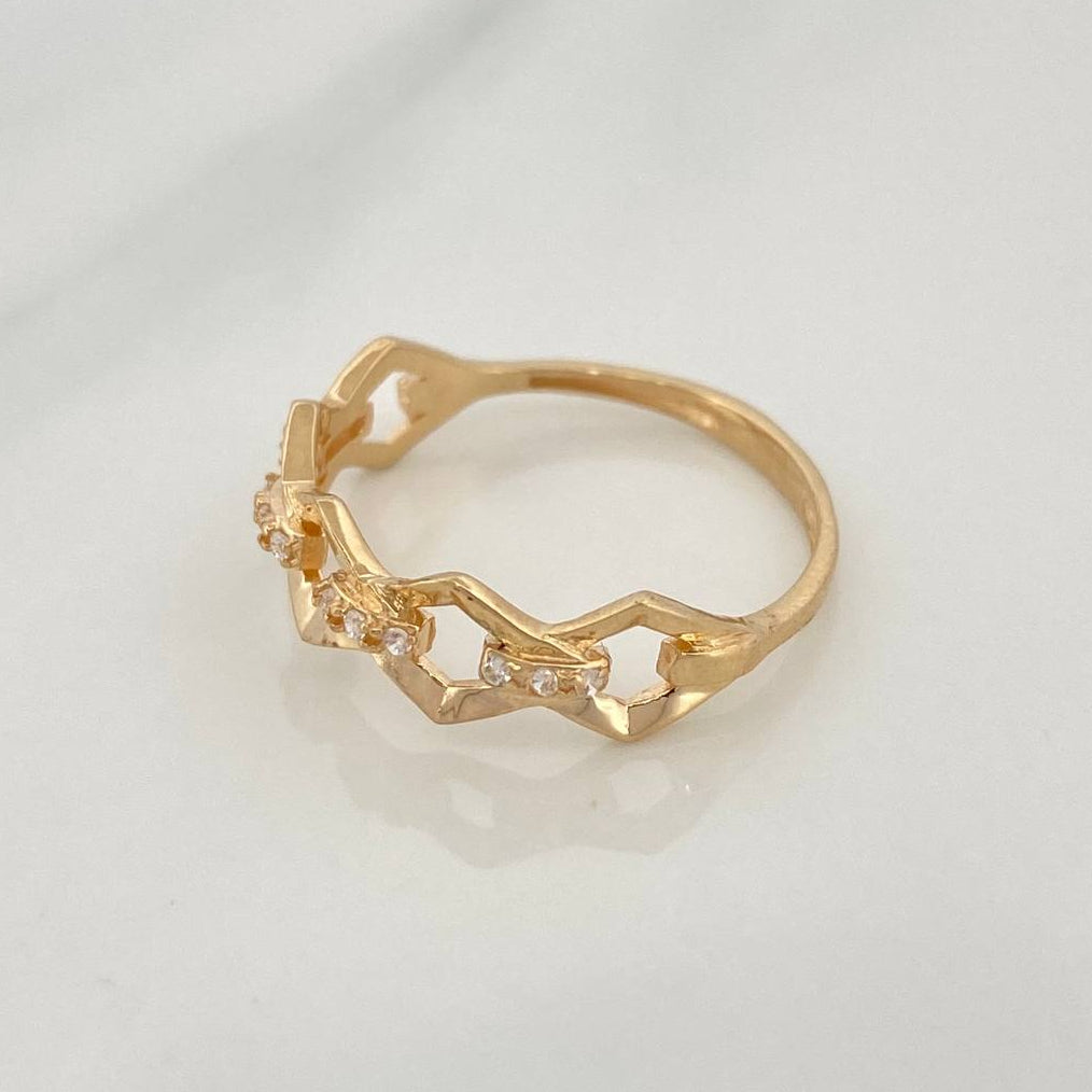 Anillo Zig Zag 1.6gr / T6 1/4 / Oro Amarillo 18K &