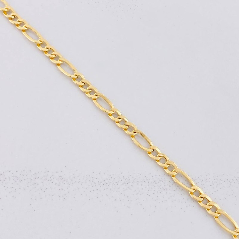 Pulso Fígaro 2.25g / 7 1/2 in / 4.5mm Oro Amarillo 18K