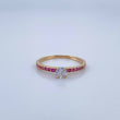 Solitaire Ring Churumbela 1.5gr / Size 5 1/4 / 18K Gold &