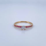 Solitaire Ring Churumbela 1.5gr / Size 5 1/4 / 18K Gold &