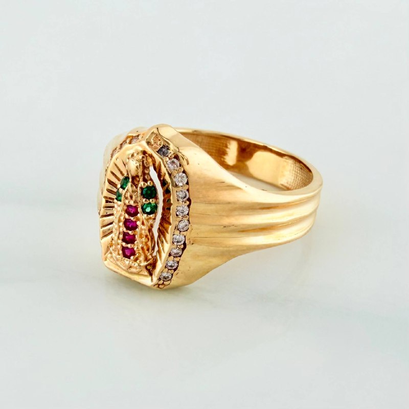 Anillo Virgen De Guadalupe 4.35 g / T7 1/2 Oro Amarillo 18K