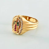 Anillo Virgen De Guadalupe 4.35 g / T7 1/2 Oro Amarillo 18K