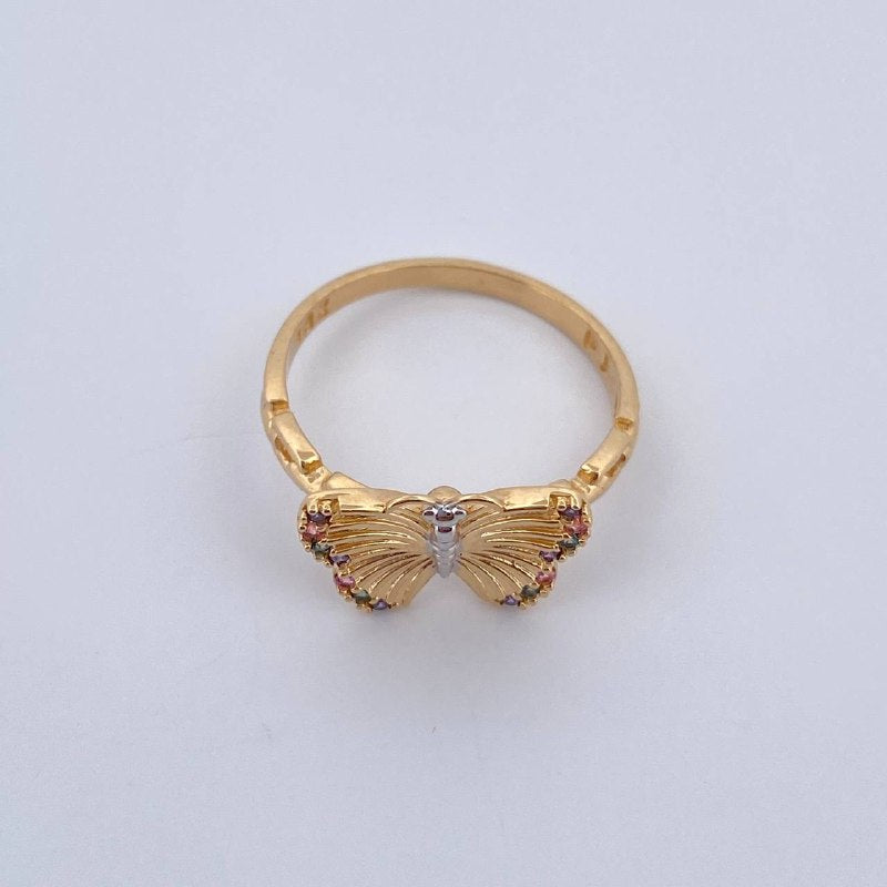 Butterfly Ring in Relief 2.45gr / Size 6 / 18K Gold $