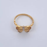 Butterfly Ring in Relief 2.45gr / Size 6 / 18K Gold $